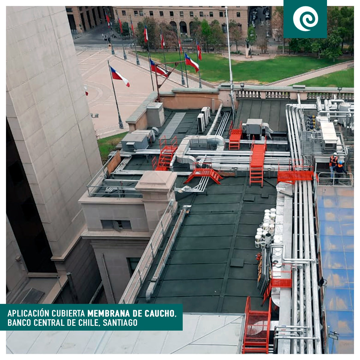 Membrana Continua de Caucho Proyectada 15kg Verde