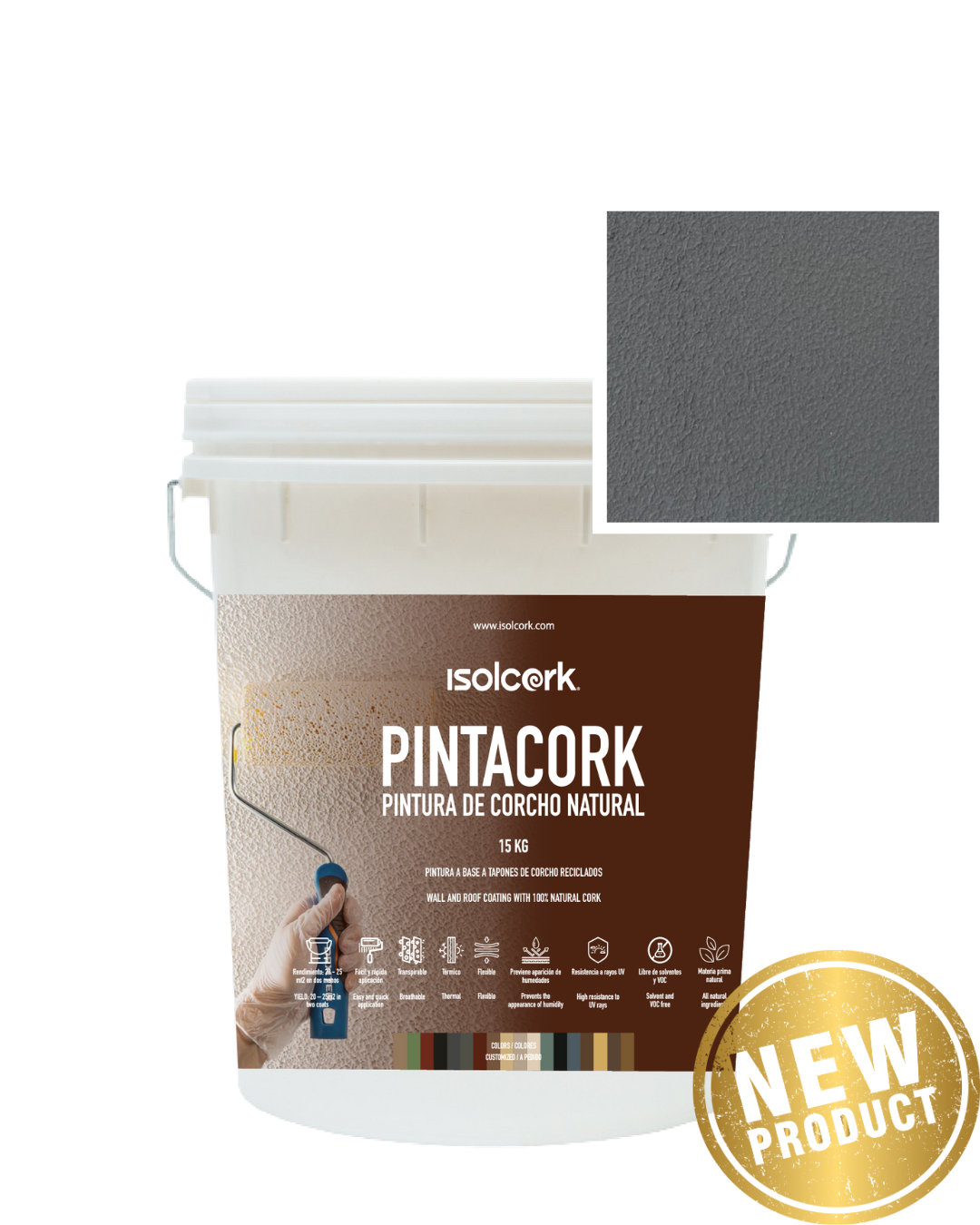 PINTACORK - Pintura Térmica Gris Oscuro